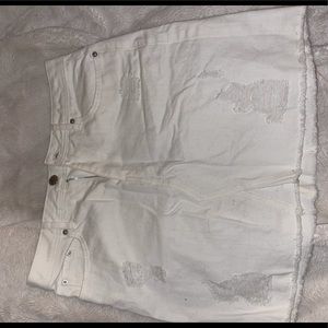 white jean skirt
